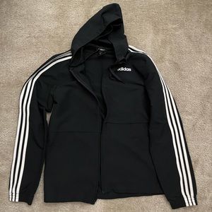 Adidas Black and white zip up